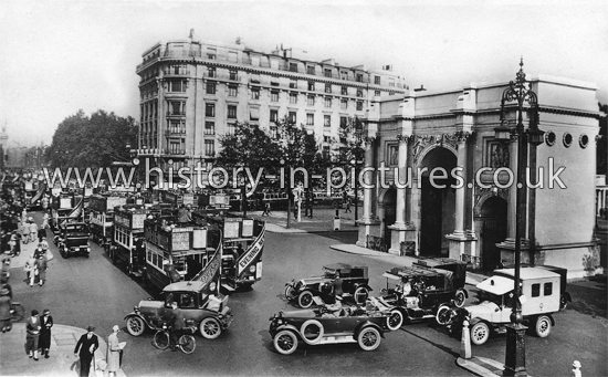 Marble Arch & Oxford Street, London, c.1928.